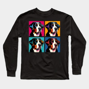 Greater Swiss Mountain Dog Pop Art - Dog Lover Gifts Long Sleeve T-Shirt